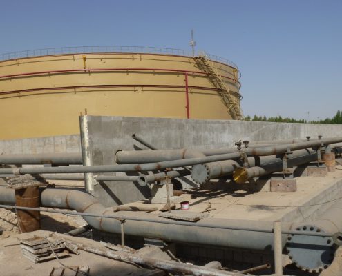Construction of steel tanks of Bandar Abbas Power Plant